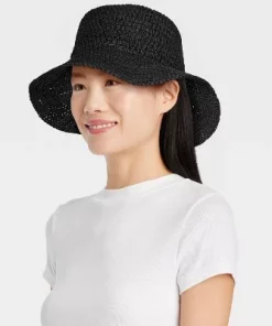 Crochet Bucket Hat - Universal Thread™ Black