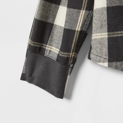 Women's Long Sleeve Adaptive Flannel Faux Button-Down Hook and Loop Shirt - Universal Thread™ Tan 5 Women's Long Sleeve Adaptive Flannel Faux Button-Down Hook and Loop Shirt - Universal Thread™ Tan - Image 3