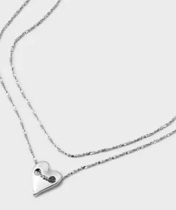 Heart Medallion 15.5 Inch Multi-Strand Necklace - Universal Thread™ Silver -Universal Thread Shop GUEST cbb2f8f3 99a8 4854 ab6d 234124f00041