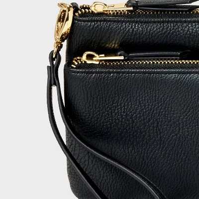 Double Zip Pouch Wristlet - Universal Thread™ Black 5 Double Zip Pouch Wristlet - Universal Thread™ Black - Image 3