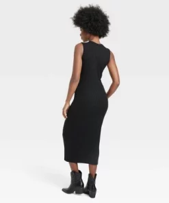 Women's Rib Knit Midi Dress - Universal Thread™ Green