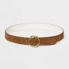 Women's Reversible Wide Suede Round Center Buckle Belt - Universal Thread™ Brown -Universal Thread Shop GUEST dcbb041e aef3 496e 9356 1b15ca3e9dfe