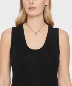 Heart Charm with Chain Necklace - Universal Thread™ Silver