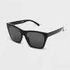 Women's Shiny Plastic Shield Sunglasses - Universal Thread™ Black -Universal Thread Shop GUEST ea1ed606 ecd8 48d6 8e00 c1420e9be9a0
