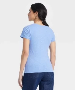 Women's Fitted Short Sleeve V-Neck T-Shirt - Universal Thread™ Brown