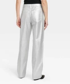 Women's Mid-Rise 90's Baggy Jeans - Universal Thread™ Metallic Wash