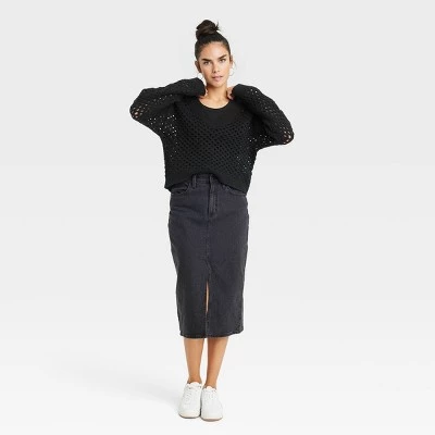 Women's V-Neck Open Work Pullover Sweater - Universal Thread™ Cream 4 Women's V-Neck Open Work Pullover Sweater - Universal Thread™ Cream - Image 2