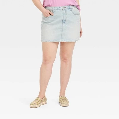 Women's Denim Mini Skirt - Universal Thread™ Light Wash 19 Women's Denim Mini Skirt - Universal Thread™ Light Wash - Image 17