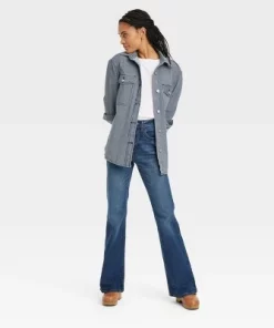 Women's Denim Shacket - Universal Thread™ Clay Pink -Universal Thread Shop GUEST fb28728f 60fa 472f 960b 85306d69d14f