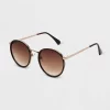 Women's Shiny Plastic Round Sunglasses - Universal Thread™ Brown -Universal Thread Shop GUEST fd9c1296 d383 4423 a7bd 5f2d479ee263